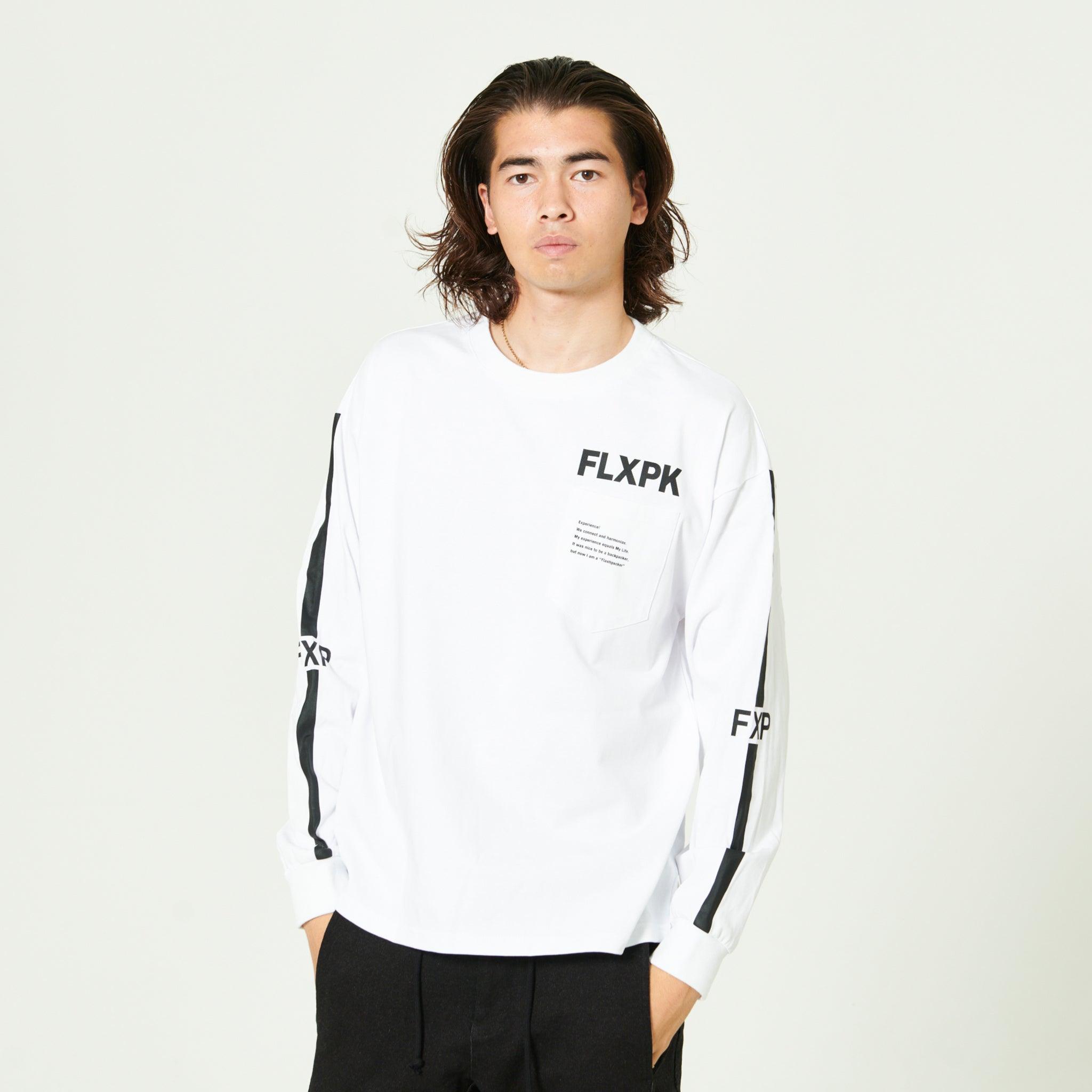 XPLT-CM（胸ポケットL/S TEE）WHITE - FLASH PACKER