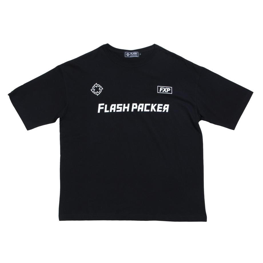 XT-FTR（コットン・オーバーサイズTシャツ）BLACK - FLASH PACKER