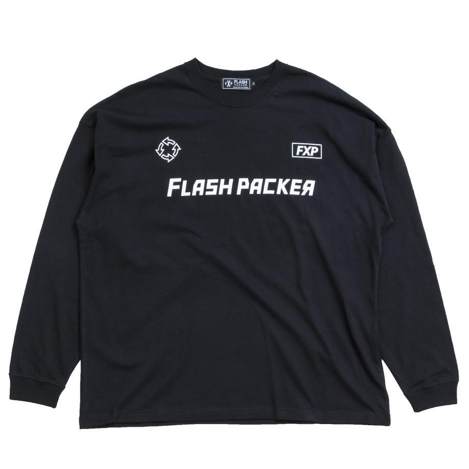 XLT-FTR （ビッグシルエット L/S TEE）BLACK - FLASH PACKER