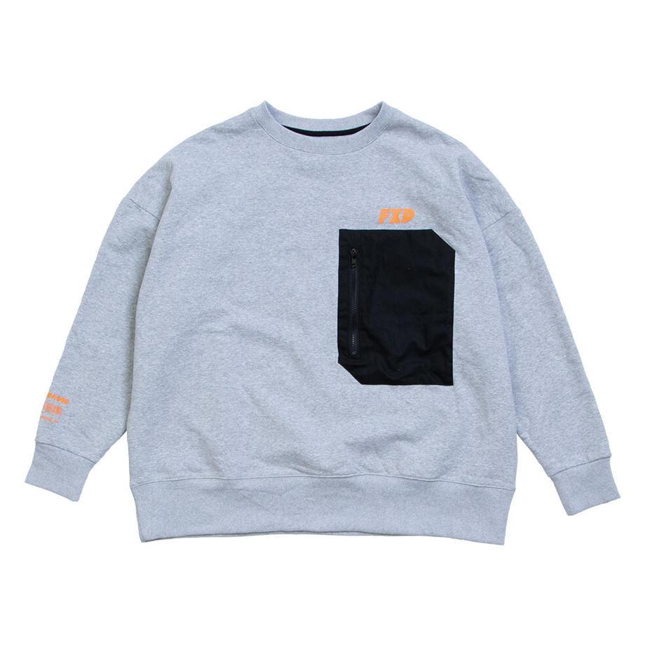 XSW-PKT 「FXP Heat Warm」ポケットクルーネック GRAY - FLASH PACKER