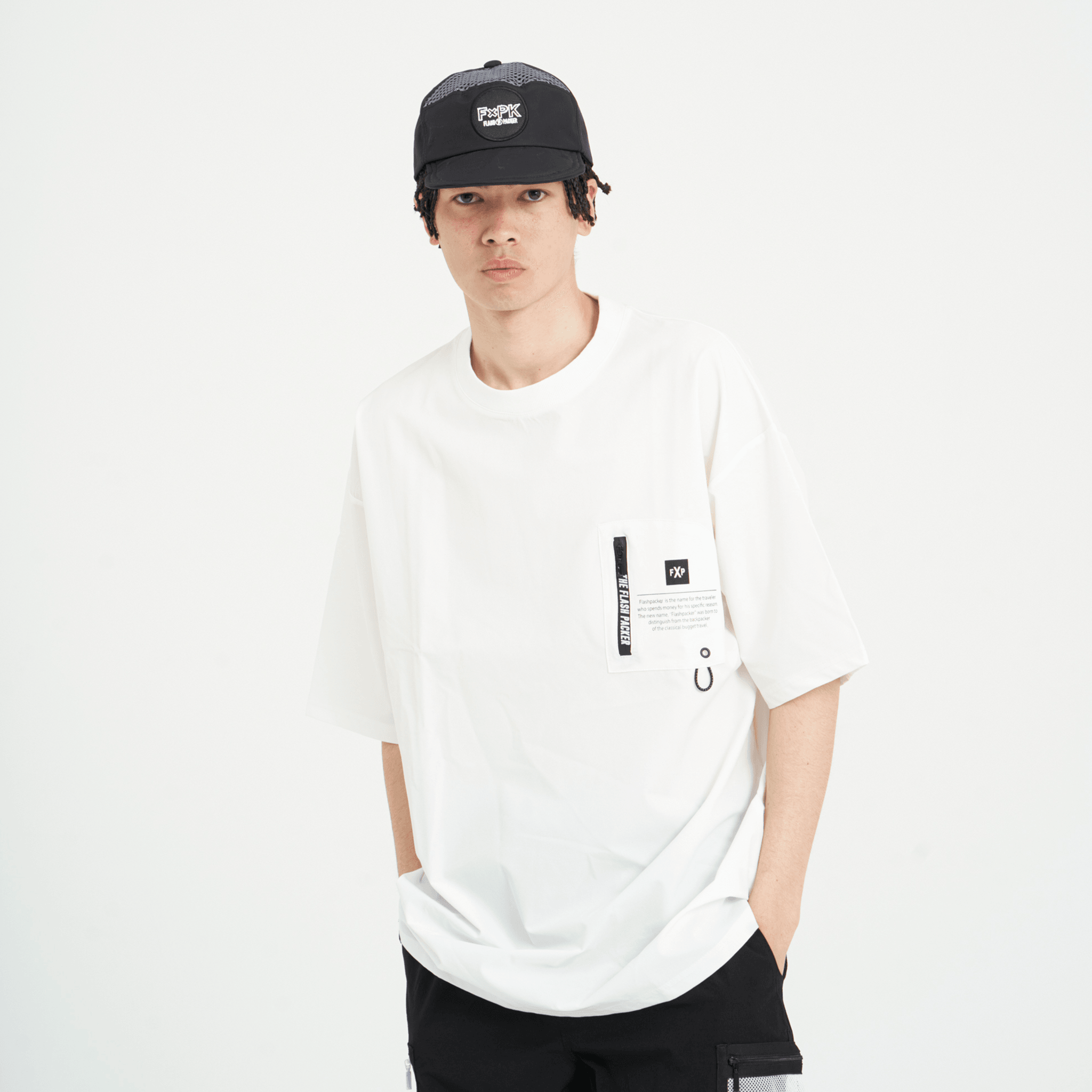 XNT-PKT2（ストレッチナイロン S/S）WHITE - FLASH PACKER