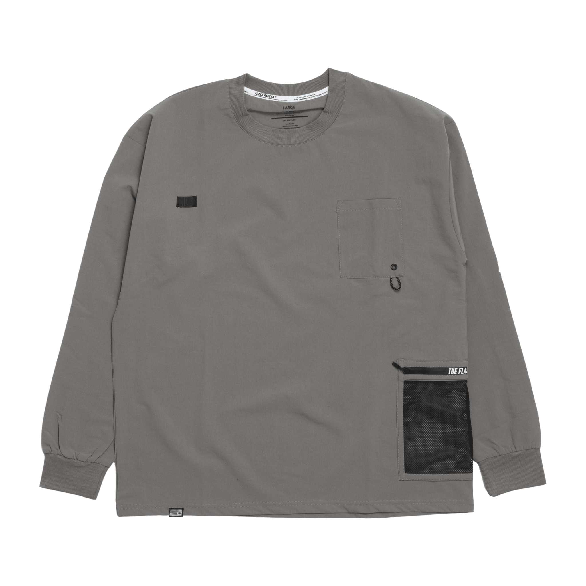 XNL-CUT（ストレッチナイロン L/S）GREGE - FLASH PACKER