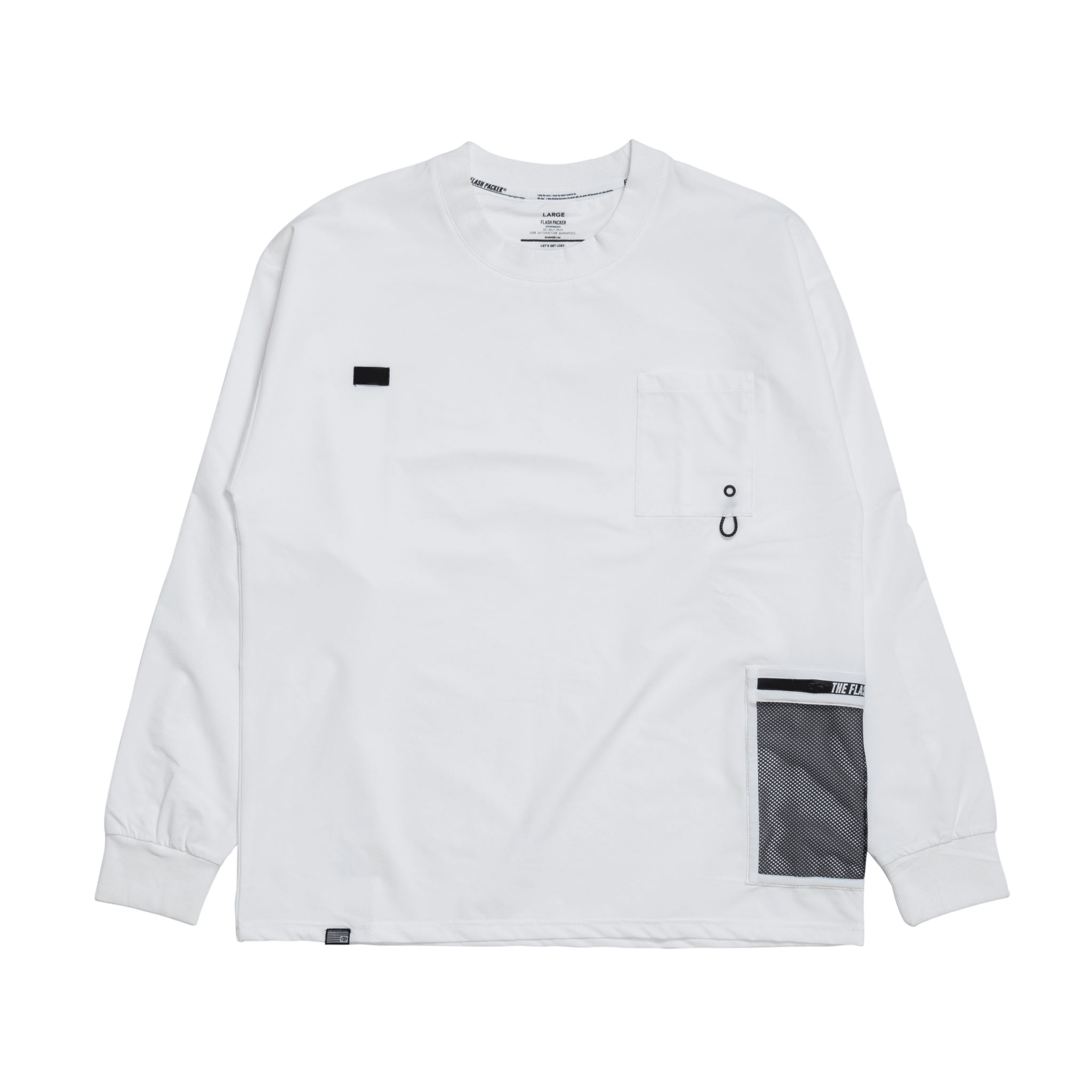 XNL-CUT（ストレッチナイロン L/S）WHITE - FLASH PACKER