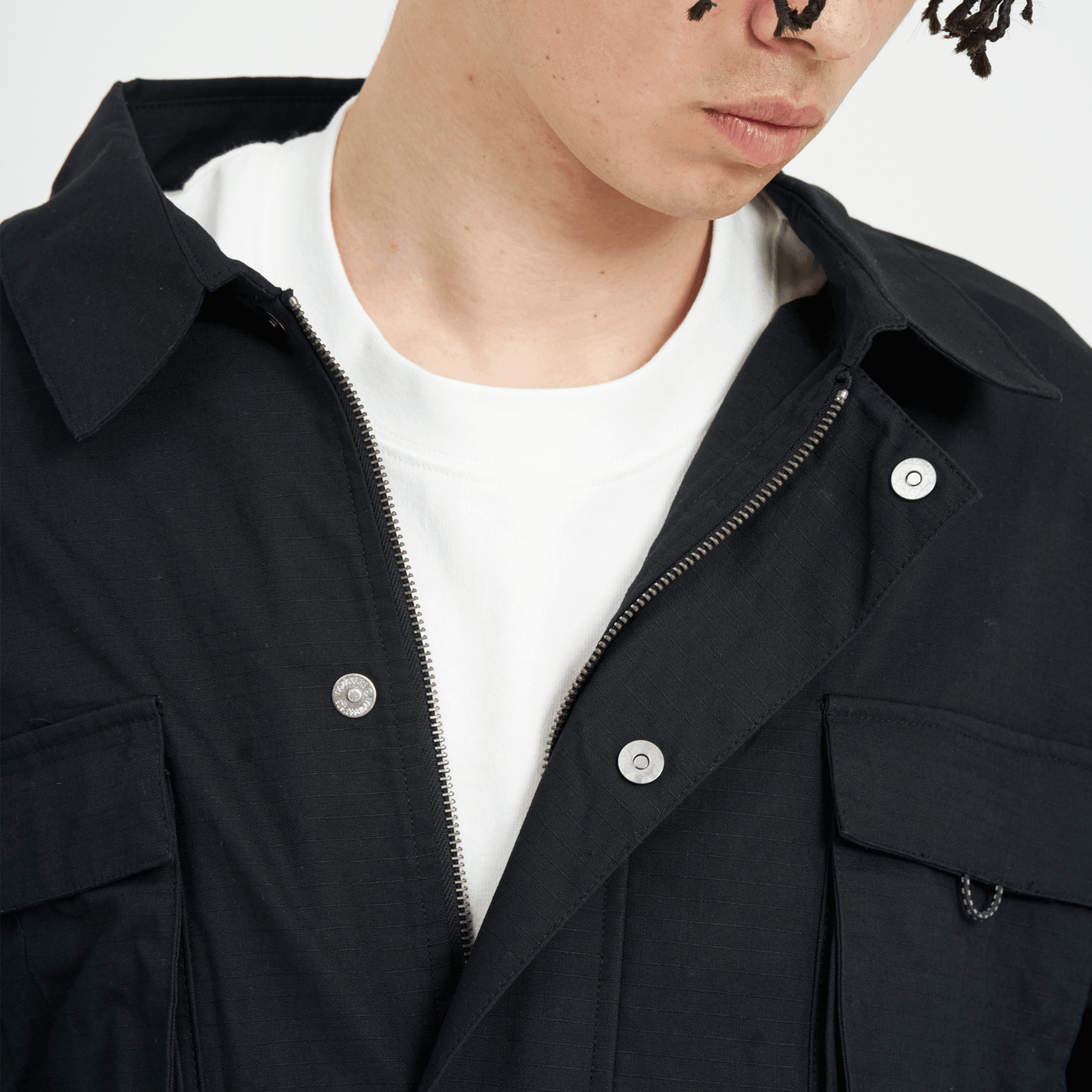 XJK-HUNT（コットンリップストップ・コーチJKT）BLACK - OUTERWEAR