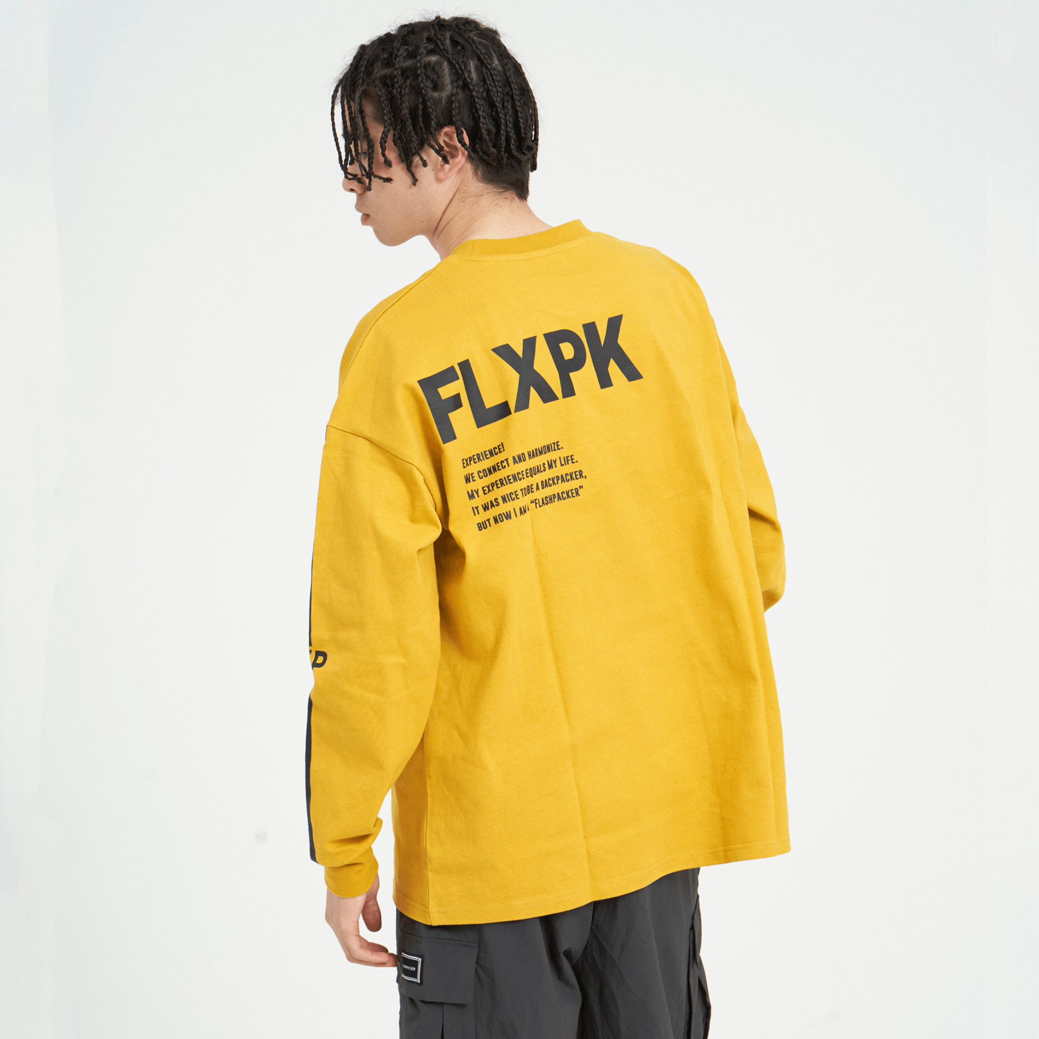 XLT-CM2（ヘビーオンスL/S TEE）MUSTARD - FLASH PACKER