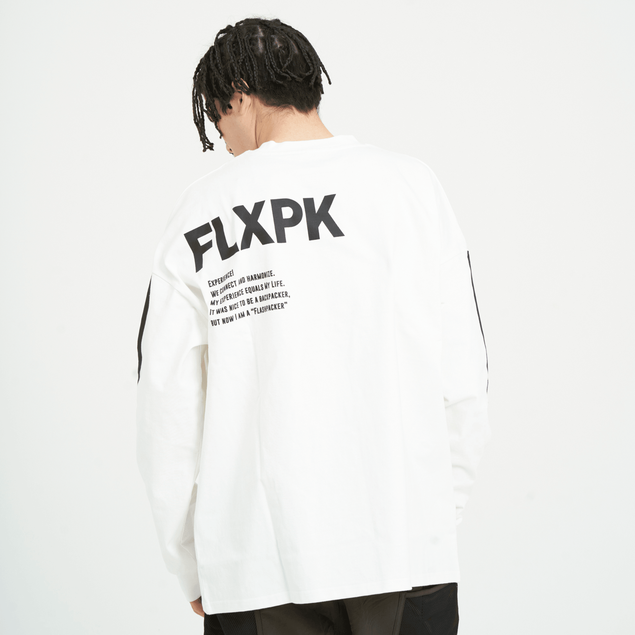 XLT-CM2（ヘビーオンスL/S TEE）WHITE - FLASH PACKER