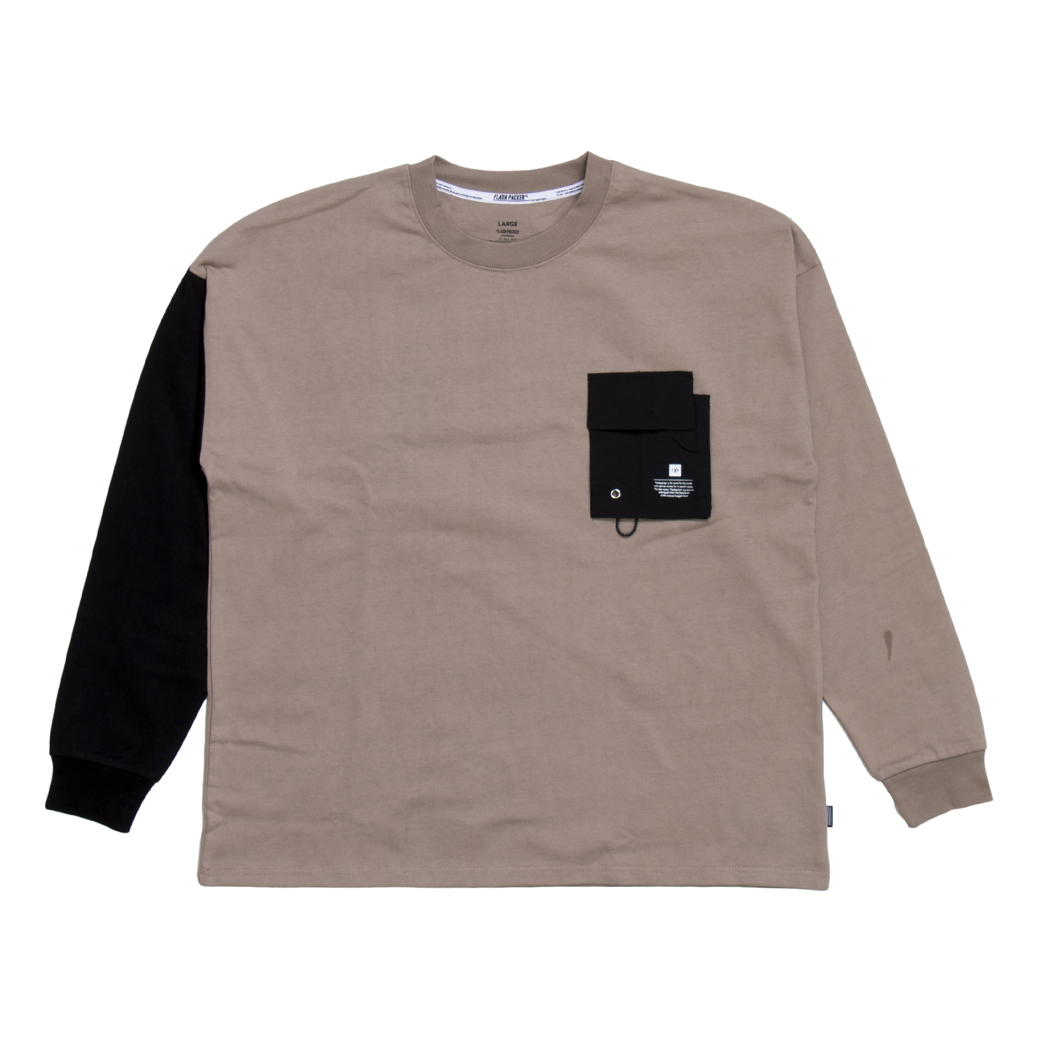 XLT-SW（ヘビーオンスL/S TEE）TAUPE - FLASH PACKER